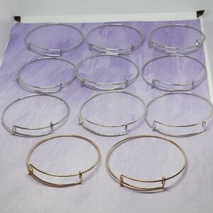 Charm Bracelet Blanks Silver & Gold Tone Set Of 11